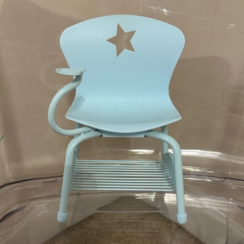 American Girl Doll School Desk Chair with star cut out